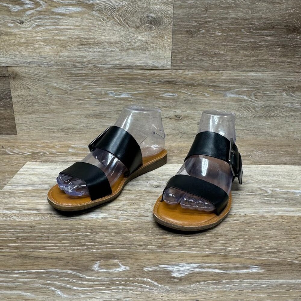 Franco Sarto Gainer Black Slides Women's Size 6